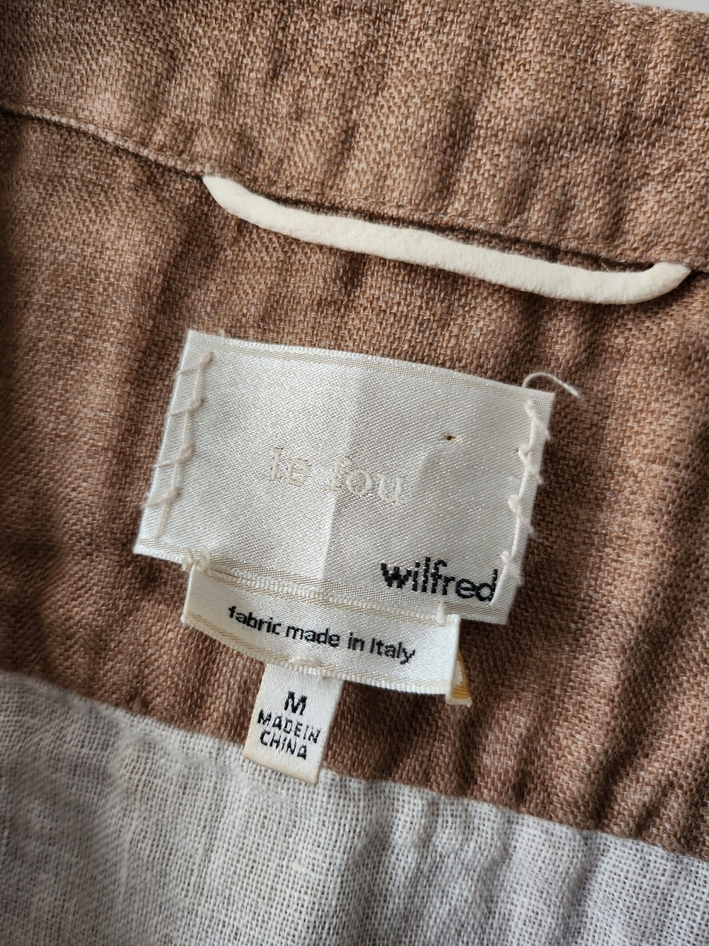 Aritzia Wilfred Linen Utility Vest Top in Walnut Brown - Picture 3 of 4